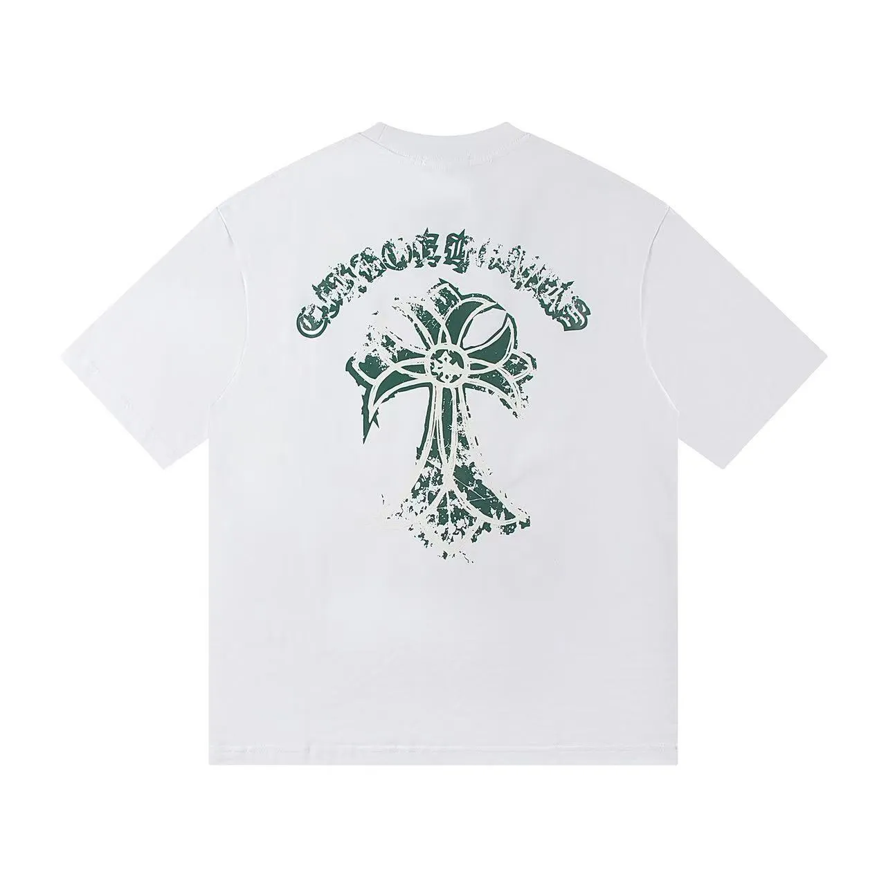🅿️150 Style: 2025 new Croix Heart short-sleeved T-shirt Material: High version 300g double yarn combed cotton Size: S～XL Color: White Style number: Z017